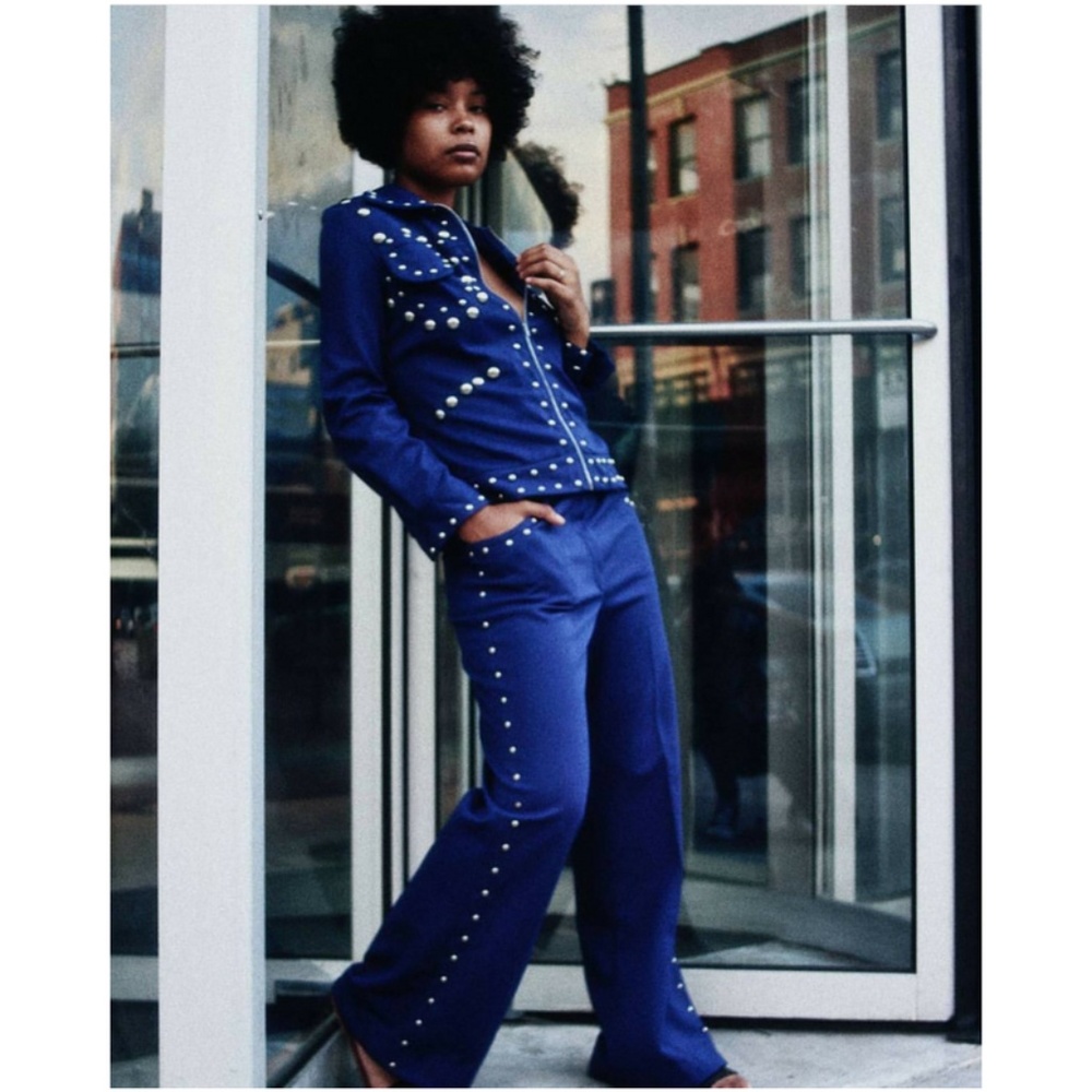 Blue Vintage 2-Piece Pant Suit
